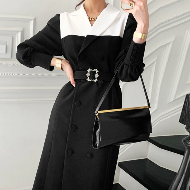 Belted Slim Waist Dress