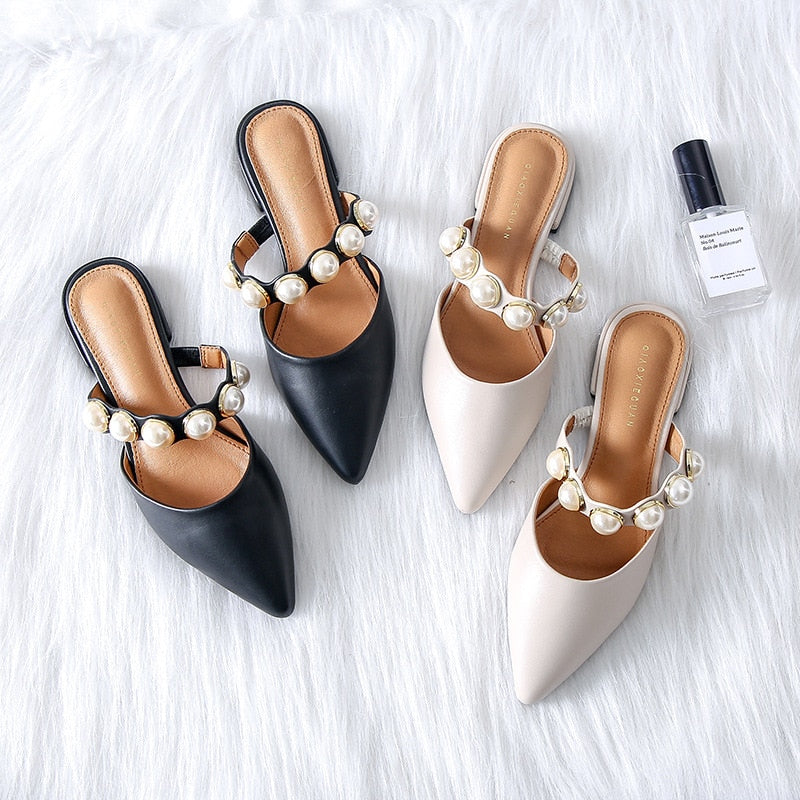 Retro-style Low heels Shoes