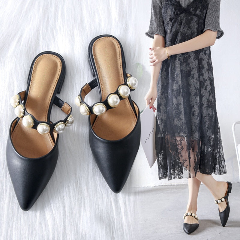 Retro-style Low heels Shoes