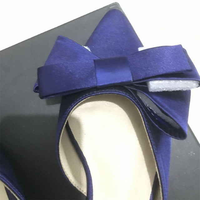 Satin flat heel shoes