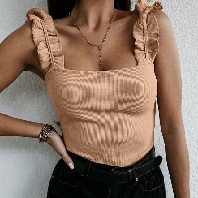 Summer Ribbed Slim Top