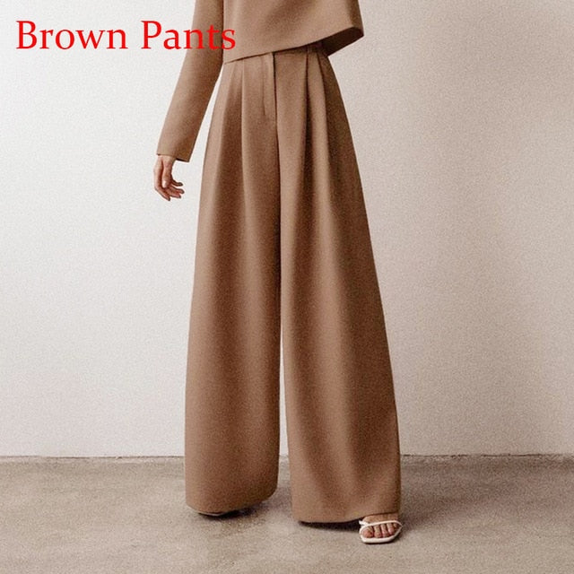 High Waist Pants&Sweatshirt Set