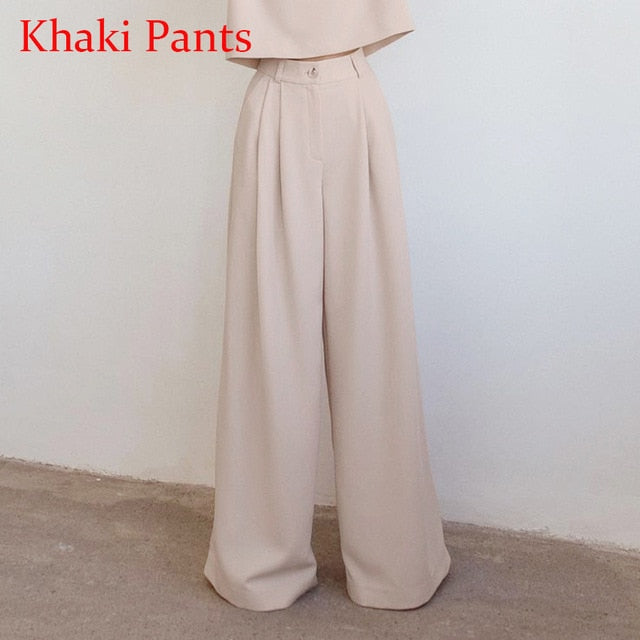 High Waist Pants&Sweatshirt Set