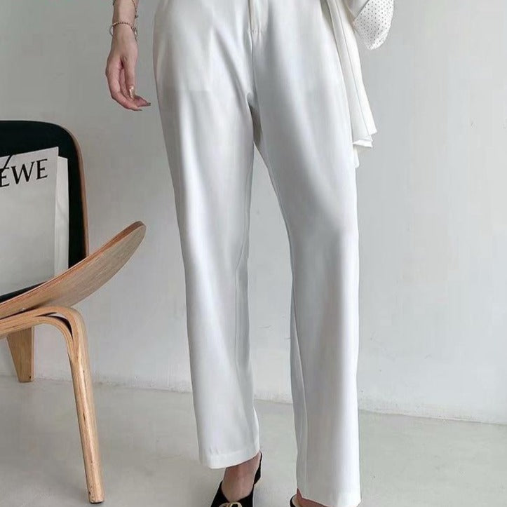 Elegant White Blazer&Pants Set