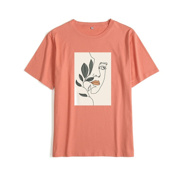 Casual Aesthetic Character Printed T-Shirt