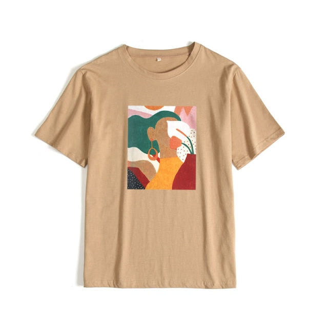 Abstract Graphic Cotton T-Shirt