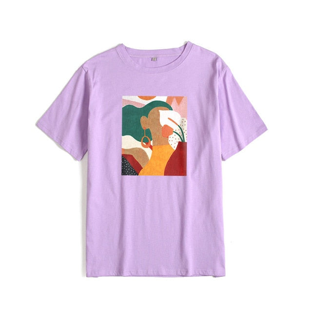 Abstract Graphic Cotton T-Shirt