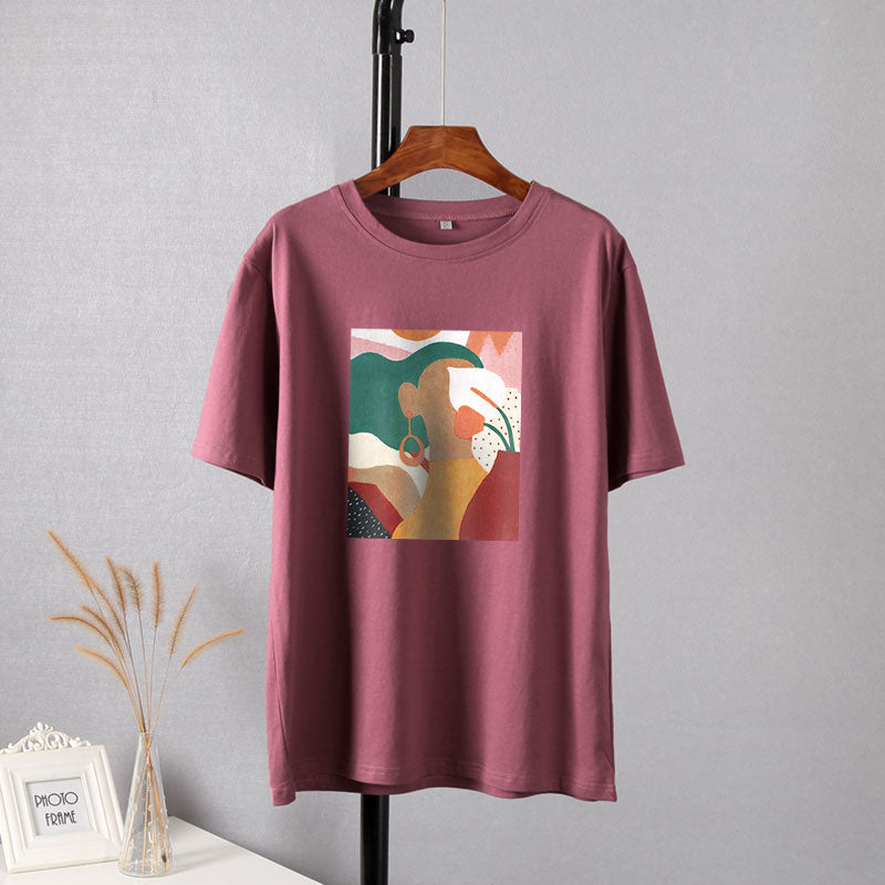 Abstract Graphic Cotton T-Shirt