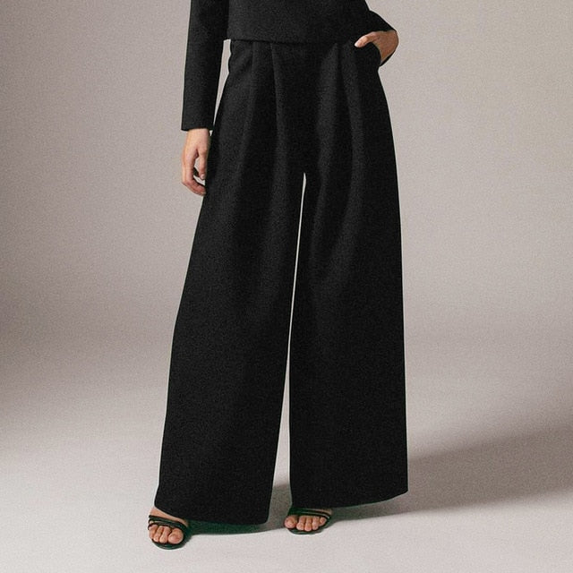 High Waist Pants&Sweatshirt Set