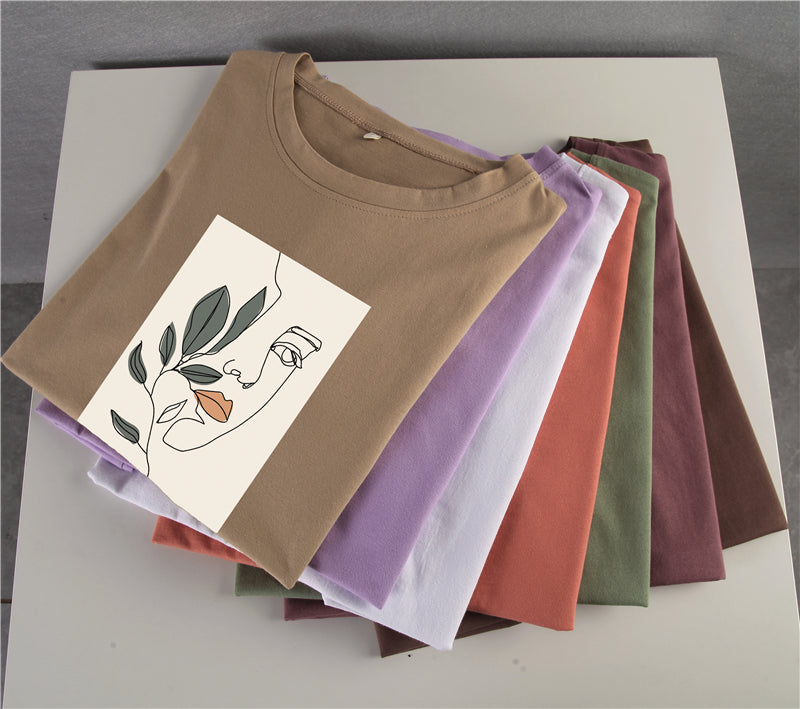 Casual Aesthetic Character Printed T-Shirt