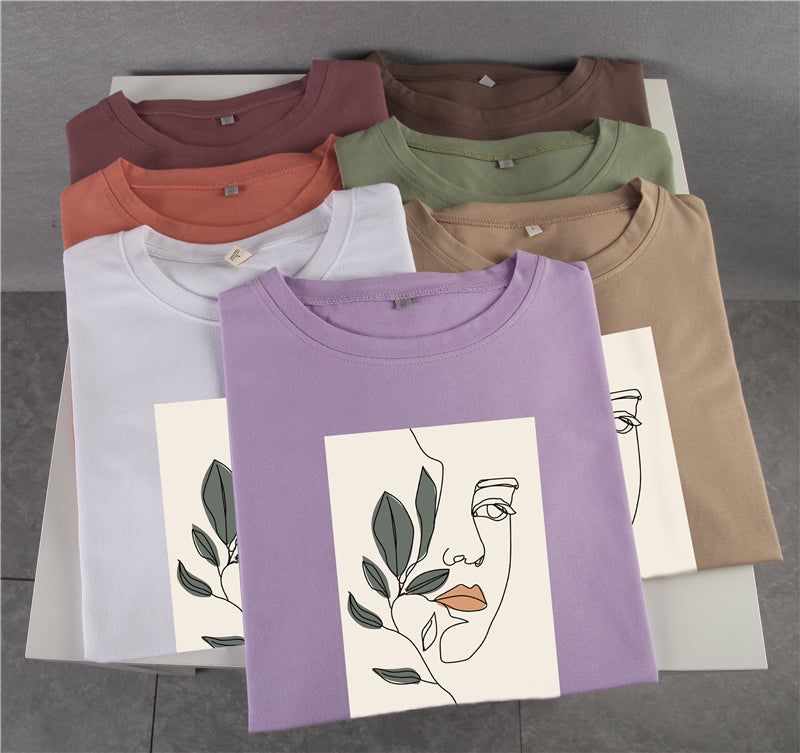 Casual Aesthetic Character Printed T-Shirt