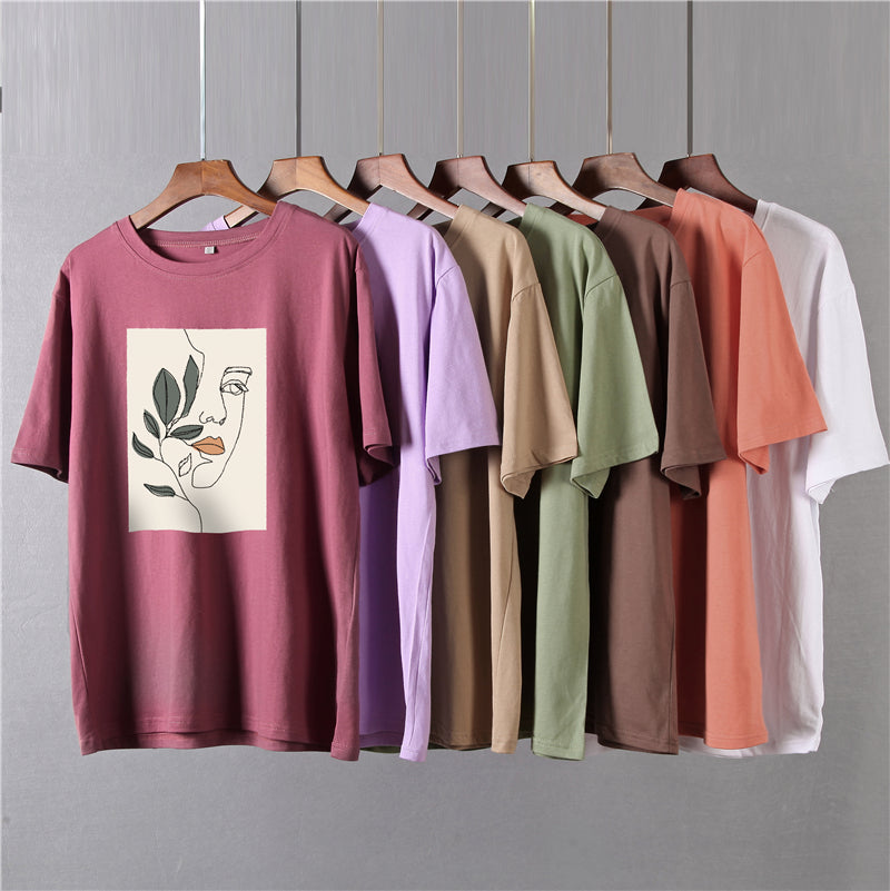 Casual Aesthetic Character Printed T-Shirt