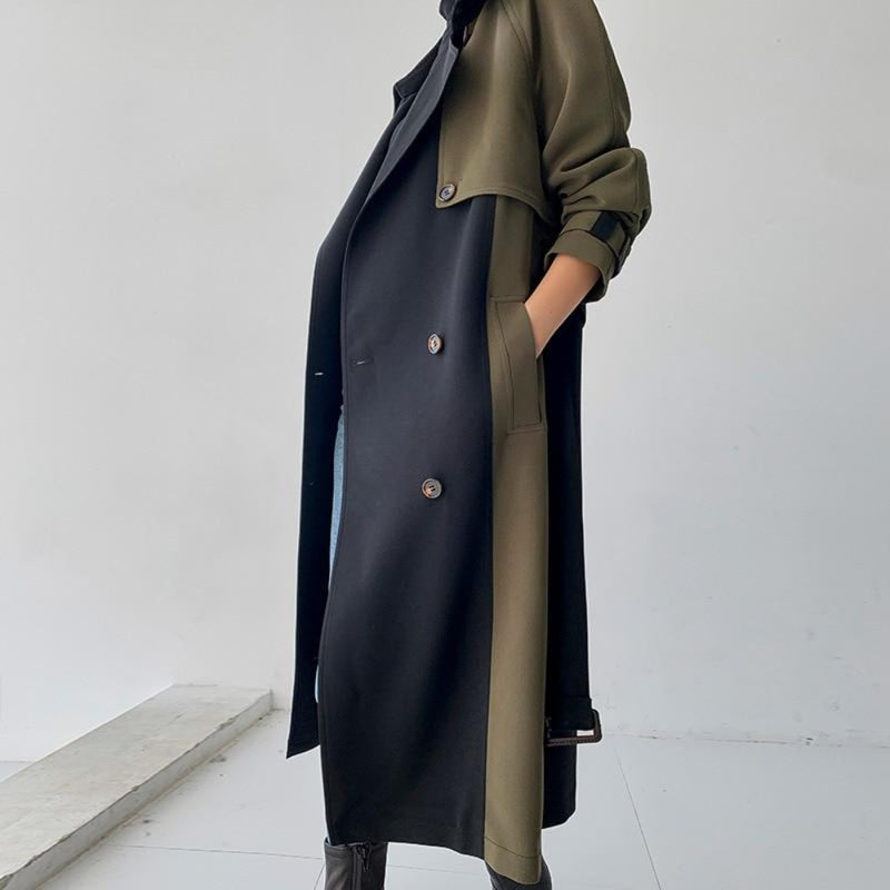 Two Colored Trench Coat