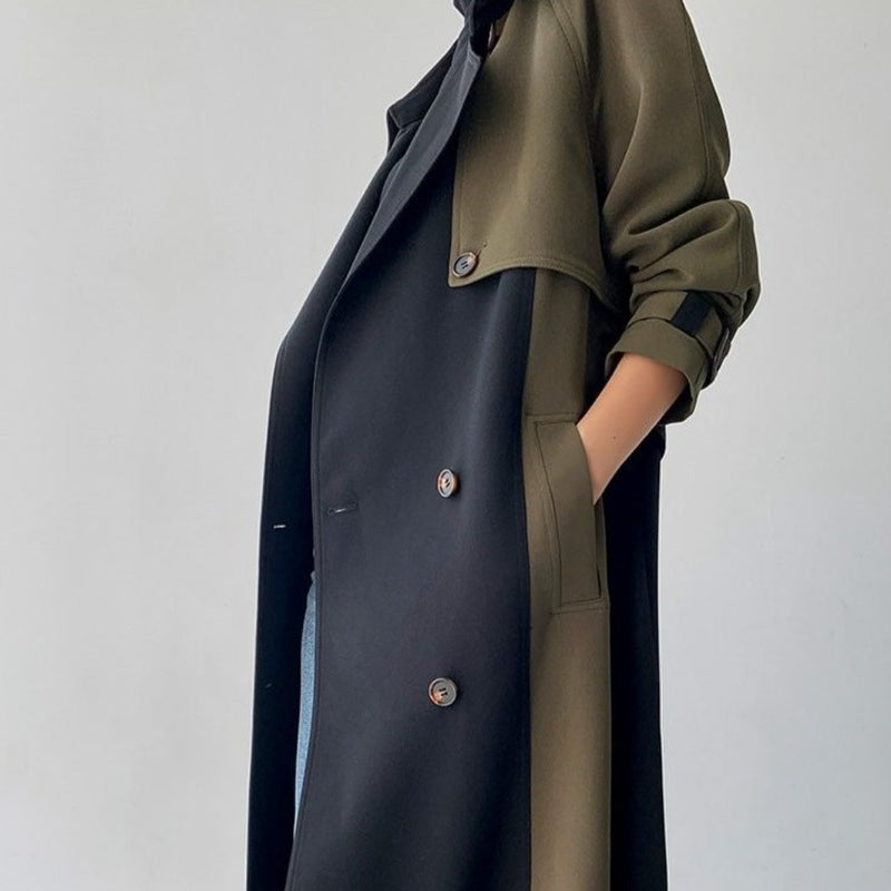 Two Colored Trench Coat